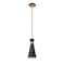 Z-Lite Soriano 1 Light Mini Pendant, Matte Black & Heritage Brass 728MP-MB-HBR - alternate 4